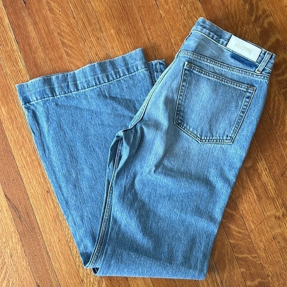 Re/Done 70s Ultra High Rise Stove Pipe wide Leg NWT SZ 30 - Picture 9 of 9